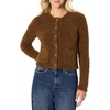 Amazon Essentials Women’s Regular-Fit Trendy Wool Blend Boucle Button-Down Jacket(Brown)