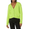 Amazon Essentials Women’s Relaxed Fit Midweight Cardigan Sweater(Lime Green)