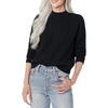 Amazon Essentials Women’s Relaxed-Fit Cable Knit Sweater, Soft-Touch Modern Crewneck (Plus(Black)