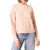 Amazon Essentials Women’s Relaxed-Fit Cable Knit Sweater, Soft-Touch Modern Crewneck (Plus(Blush)