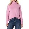 Amazon Essentials Women’s Relaxed-Fit Cotton Blend Turtleneck Pullover Sweater with Dropped Shoulders, Rib Trim(Mauve)