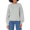 Amazon Essentials Women’s Ribbed Long Sleeve Crewneck Sweater(Light Grey Heather)
