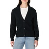 Amazon Essentials Women’s Soft Touch Ribbed V Neck Blouson Cardigan Sweater(Black)