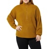Amazon Essentials Women’s Sweaters, Dressy Casual, Mid Gauge Stretch, Half Zip, Polo Collar(Brown)