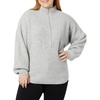 Amazon Essentials Women’s Sweaters, Dressy Casual, Mid Gauge Stretch, Half Zip, Polo Collar(Grey Heather)