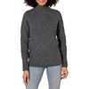 Amazon Essentials Women’s Winter Long-Sleeve Sweater, Soft Touch Funnel Neck Cable Knit(Charcoal Heather)