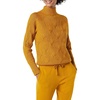 Amazon Essentials Women’s Winter Long-Sleeve Sweater, Soft Touch Funnel Neck Cable Knit(Tobacco Brown)