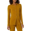Amazon Essentials womens Wide Rib Long Sleeve Button-up Collared Cardigan (Pants Sold Separately)(Brown)
