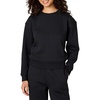 Amazon Essentials x Sofia Grainge Women’s Relaxed Fit Boxy Drop Shoulder Crewneck Sweatshirt(Black)