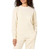 Amazon Essentials x Sofia Grainge Women’s Relaxed Fit Boxy Drop Shoulder Crewneck Sweatshirt(Ivory)