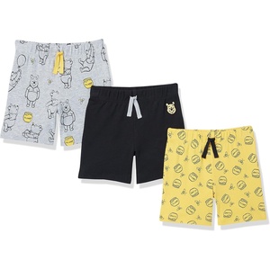 Amazon Essentials Disney | Marvel | Star Wars Baby Boys’ Cotton Knit Shorts, Multipacks(Winnie the Pooh Oh Bother!)