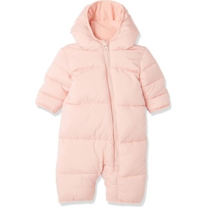 Amazon Essentials Unisex Babies’ Water-Resistant Winter Puffer Snowsuit for Boys and Girls(Blush)