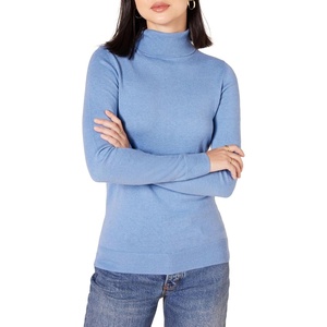 Amazon Essentials Women’s Classic-Fit Lightweight Long-Sleeve Sweater(Blue)