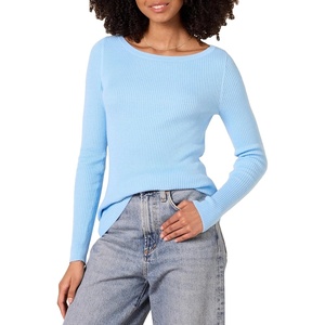 Amazon Essentials Women’s Classic-Fit Lightweight Long-Sleeve Sweater(Sky Blue)