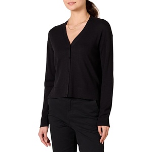 Amazon Essentials Women’s Lightweight Cardigan Sweater(Black)