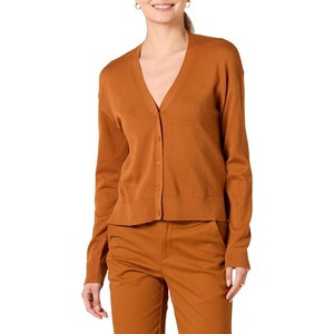 Amazon Essentials Women’s Lightweight Cardigan Sweater(Caramel)