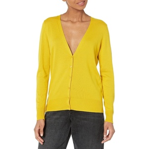 Amazon Essentials Women’s Lightweight Cardigan Sweater(Dark Yellow)