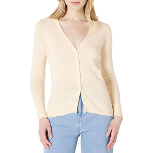 Amazon Essentials Women’s Lightweight Cardigan Sweater(Ecru)