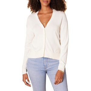 Amazon Essentials Women’s Lightweight Cardigan Sweater(Eggshell White)