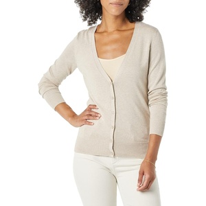 Amazon Essentials Women’s Lightweight Cardigan Sweater(Light Oatmeal)
