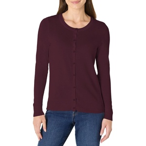Amazon Essentials Women’s Lightweight Crewneck(Burgundy)