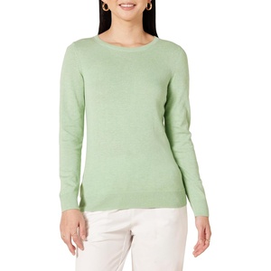 Amazon Essentials Women’s Long-Sleeve Lightweight Crewneck Sweater, Flattering (Available in Plus Size)(Light Jade Green)