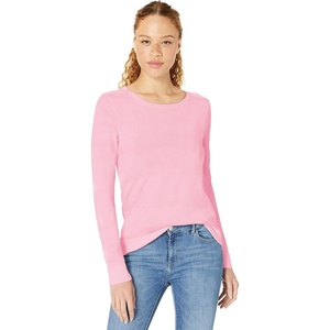 Amazon Essentials Women’s Long-Sleeve Lightweight Crewneck Sweater, Flattering (Available in Plus Size)(Light Pink)