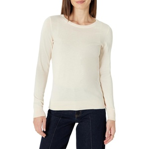 Amazon Essentials Women’s Long-Sleeve Lightweight Crewneck Sweater, Flattering (Available in Plus Size)(Pale Peach)