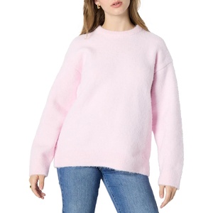 Amazon Essentials Women’s Oversized-Fit Faux Mohair Crewneck Sweater(Pastel Lilac)