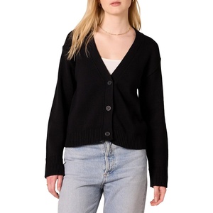 Amazon Essentials Women’s Relaxed Fit Midweight Cardigan Sweater(Black)
