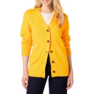 Amazon Essentials Women’s Relaxed Fit Midweight Cardigan Sweater(Golden Yellow)