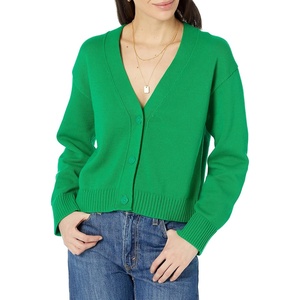Amazon Essentials Women’s Relaxed Fit Midweight Cardigan Sweater(Green)