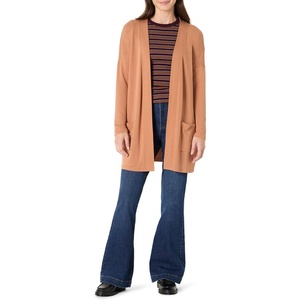 Amazon Essentials Women’s Relaxed-Fit Ultra-Lightweight Open-Front Cardigan(Light Caramel)