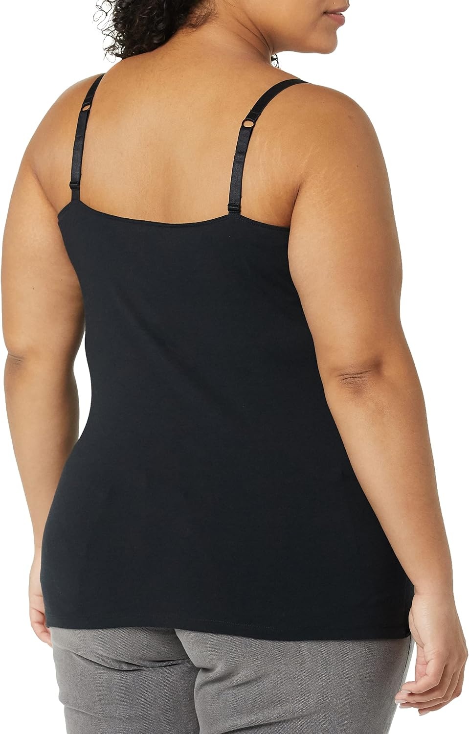 image:imageAmazon Essentials Womens Maternity Nursing Tops Pregnancy Clothes with Adjustable Straps and Builtin Shelf Bra Pack of 2Black