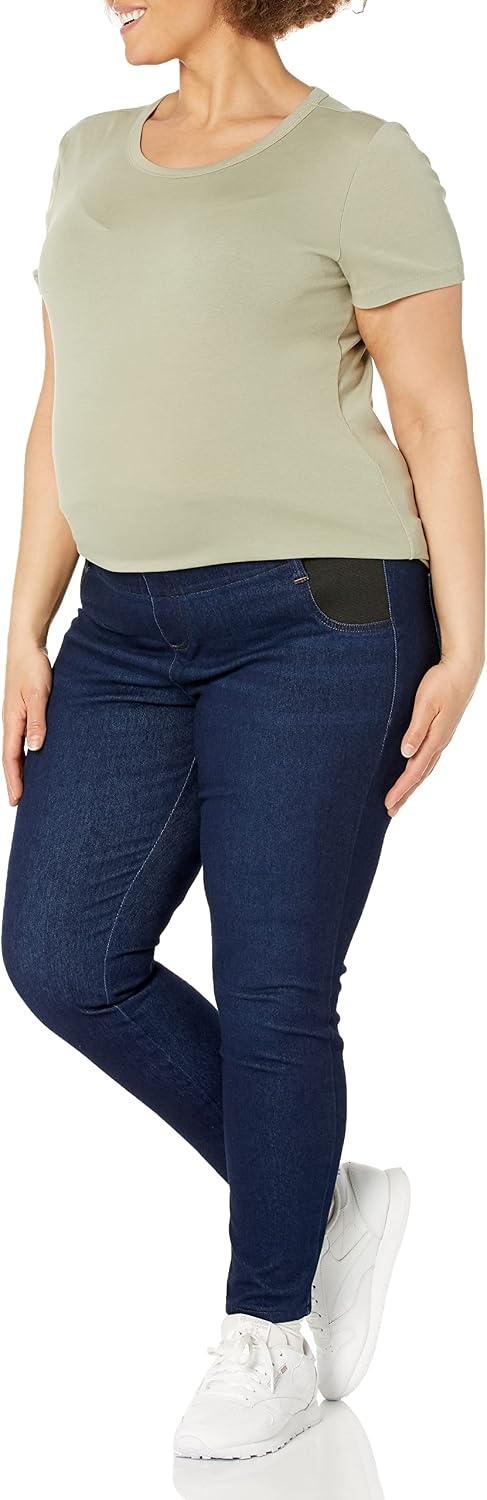 image:imageAmazon Essentials womens Maternity Knit JeggingDark Wash