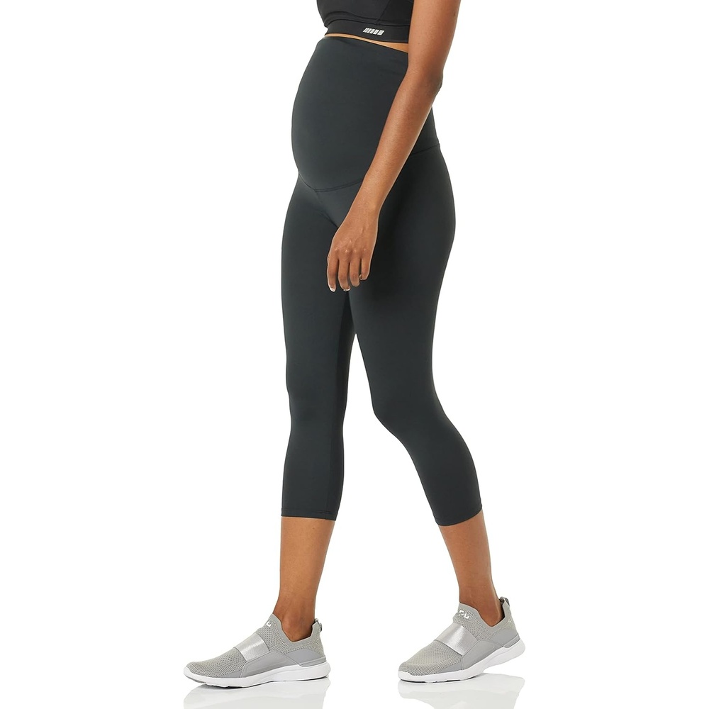 image:imageAmazon Essentials Womens Active Sculpt Over The Belly High Waist Stretchy Pregnancy Workout Crop Maternity LeggingsBlack