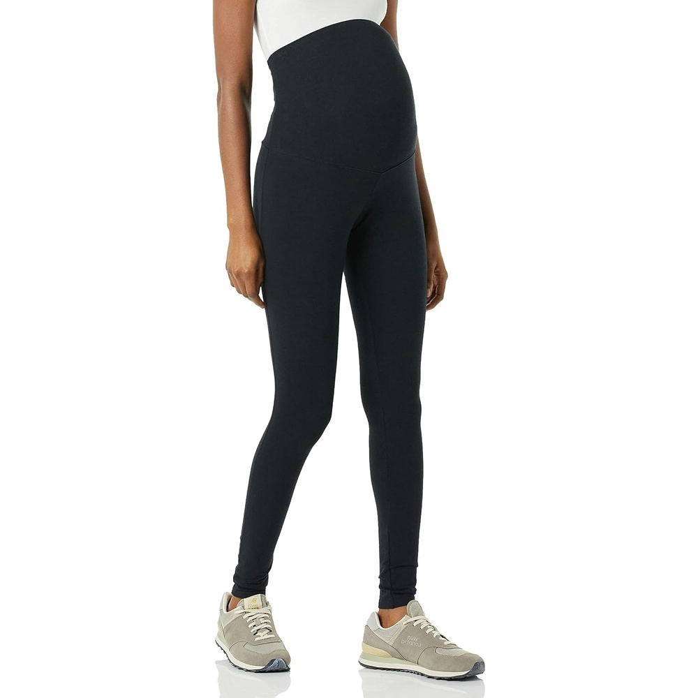 image:imageAmazon Essentials Womens Comfortable Over The Belly High Waisted Stretchy Maternity LeggingsBlack