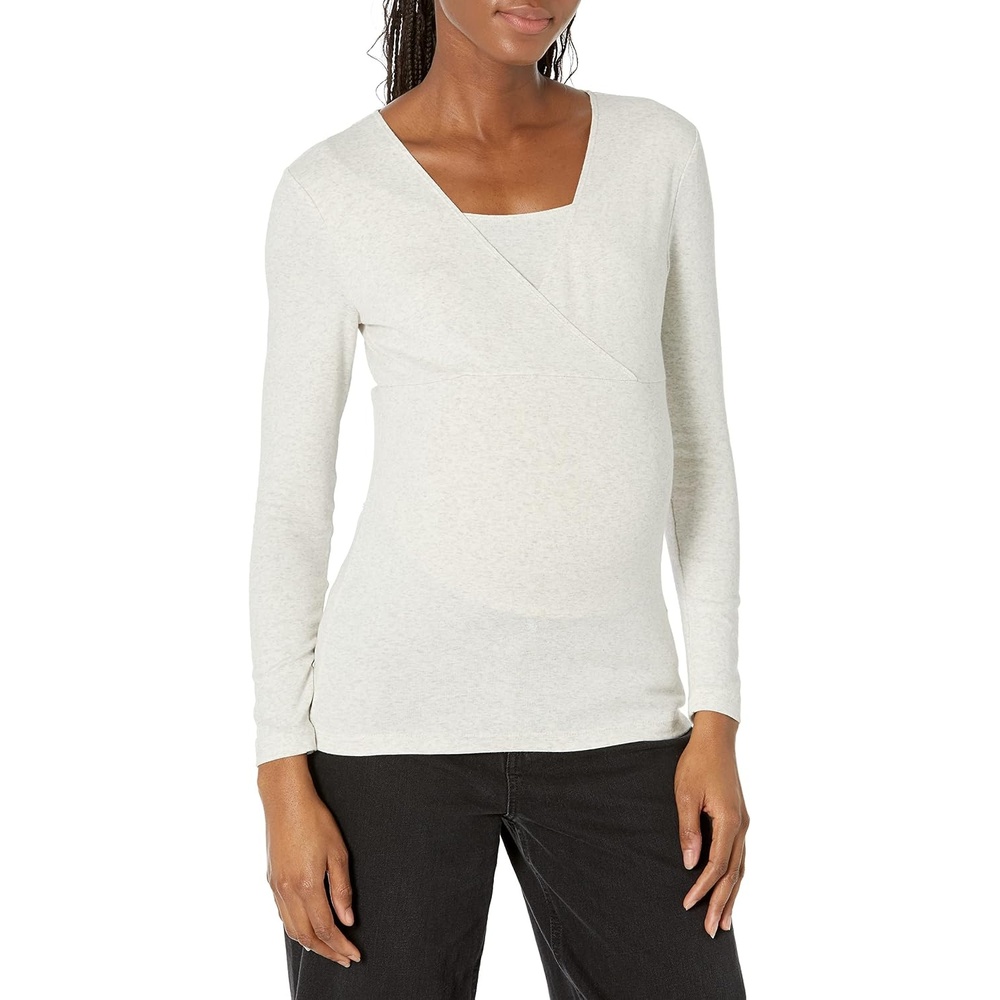 image:imageAmazon Essentials Womens Maternity Nursing VNeck TopBeige