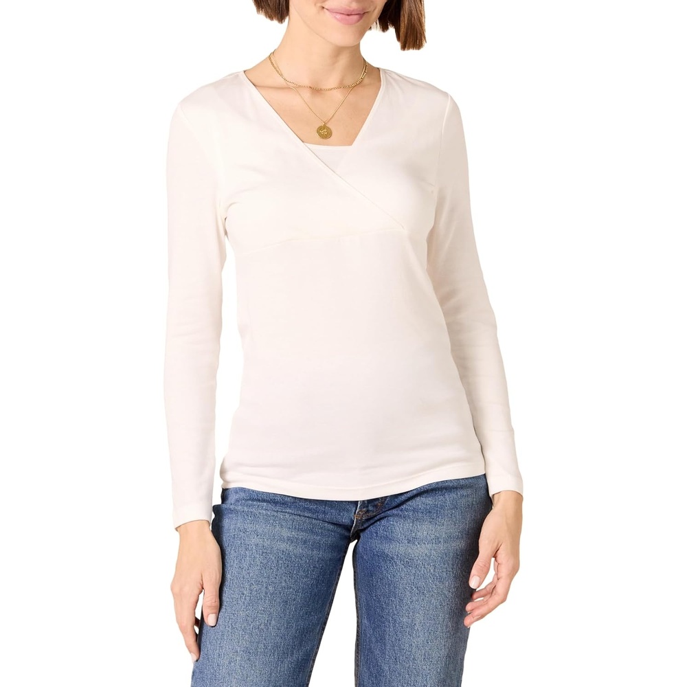 image:imageAmazon Essentials Womens Maternity Nursing VNeck TopIvory