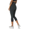 Amazon Essentials Women’s Active Sculpt Over The Belly High Waist Stretchy Pregnancy Workout Crop Maternity Leggings(Black)