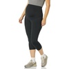 Amazon Essentials Women’s Active Sculpt Over The Belly High Waist Stretchy Pregnancy Workout Crop Maternity Leggings(Black)
