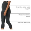 Amazon Essentials Women’s Active Sculpt Over The Belly High Waist Stretchy Pregnancy Workout Crop Maternity Leggings(Black)