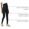 Amazon Essentials Women’s Comfortable Over The Belly High Waisted Stretchy Maternity Leggings(Black)