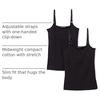 Amazon Essentials Women’s Maternity Nursing Tops, Pregnancy Clothes with Adjustable Straps and Built-in Shelf Bra, Pack of 2(2-pack Black)
