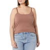 Amazon Essentials Women’s Maternity Nursing Tops, Pregnancy Clothes with Adjustable Straps and Built-in Shelf Bra, Pack of 2(2-pack Black/Brown)