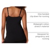 Amazon Essentials Women’s Maternity Nursing Tops, Pregnancy Clothes with Adjustable Straps and Built-in Shelf Bra, Pack of 2(2-pack Black/Stripe)