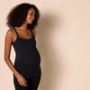 Amazon Essentials Women’s Maternity Nursing Tops, Pregnancy Clothes with Adjustable Straps and Built-in Shelf Bra, Pack of 2(2-pack Black/Stripe)