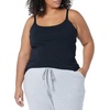 Amazon Essentials Women’s Maternity Nursing Tops, Pregnancy Clothes with Adjustable Straps and Built-in Shelf Bra, Pack of 2(2-pack Black/White)