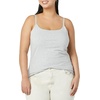 Amazon Essentials Women’s Maternity Nursing Tops, Pregnancy Clothes with Adjustable Straps and Built-in Shelf Bra, Pack of 2(2-pack Light Heather Grey/White)