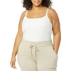 Amazon Essentials Women’s Maternity Nursing Tops, Pregnancy Clothes with Adjustable Straps and Built-in Shelf Bra, Pack of 2(2-pack White)